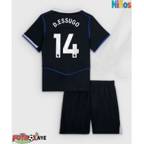 Camiseta Chelsea Dario Essugo #14 Tercera Equipación para niños 2025-26 manga corta (+ pantalones cortos)